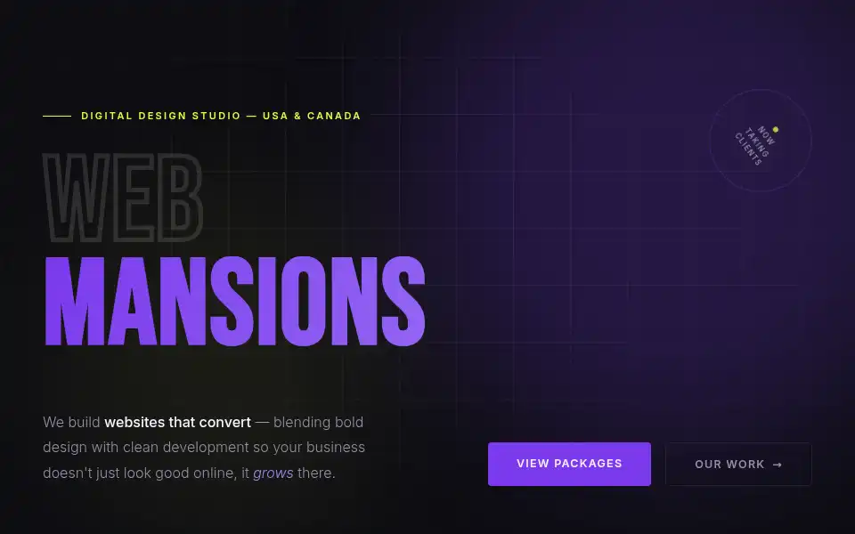 Screenshot of webmansions.com