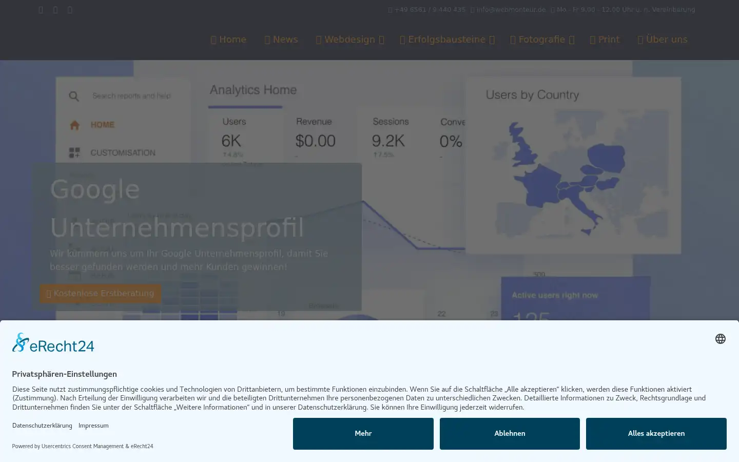 Screenshot of webmonteur.de