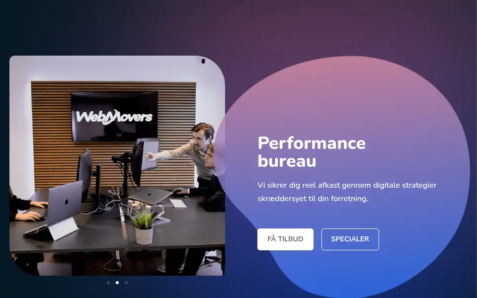 Screenshot of webmovers.dk