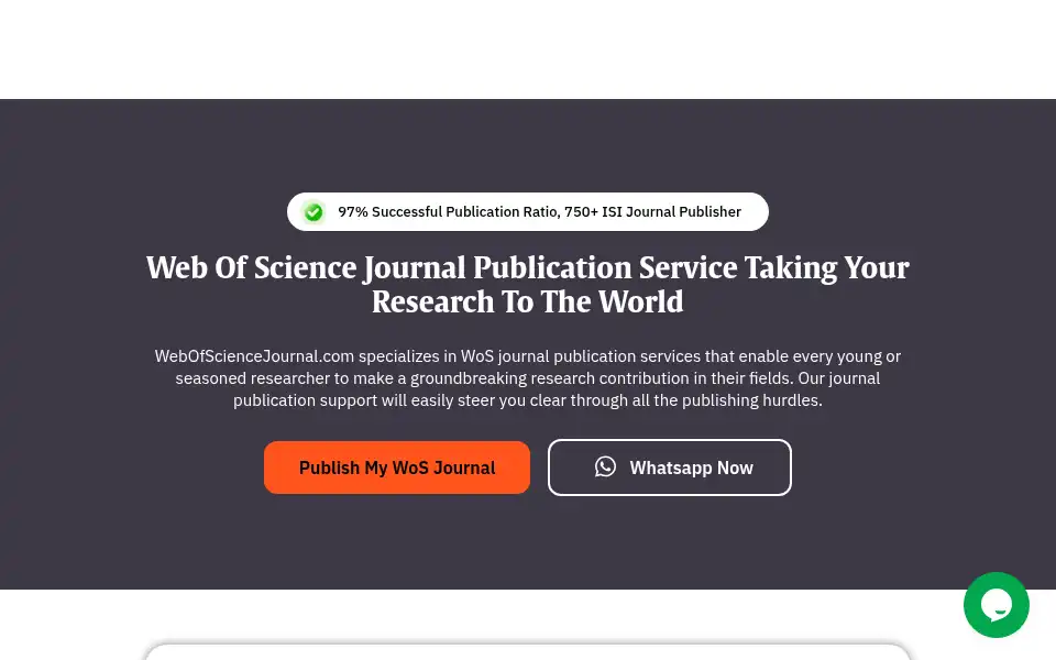 Screenshot of webofsciencejournal.com