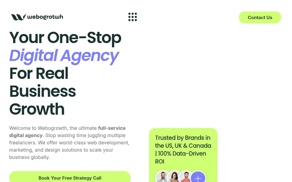 Screenshot of webogrowth.com