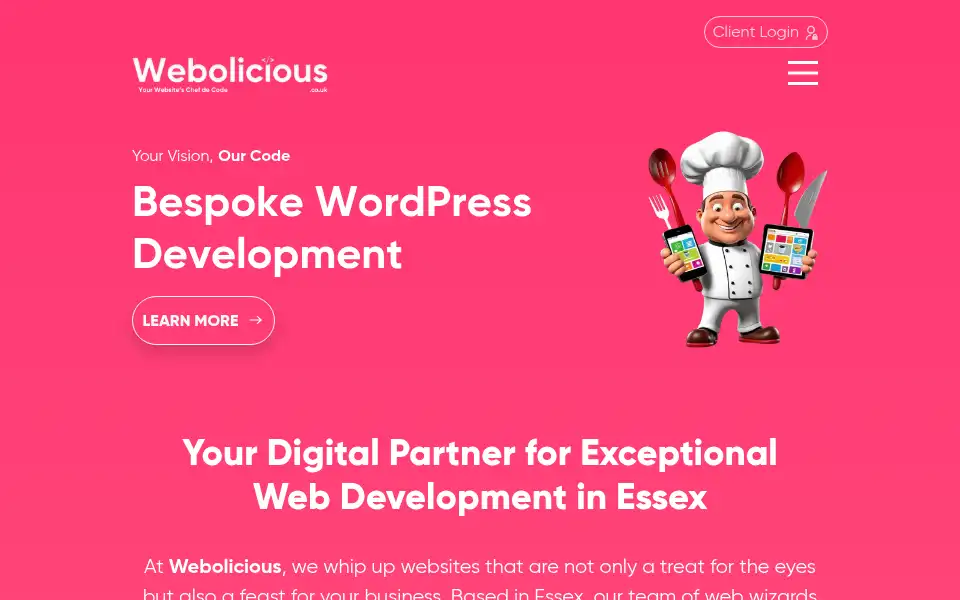 Screenshot of webolicious.co.uk