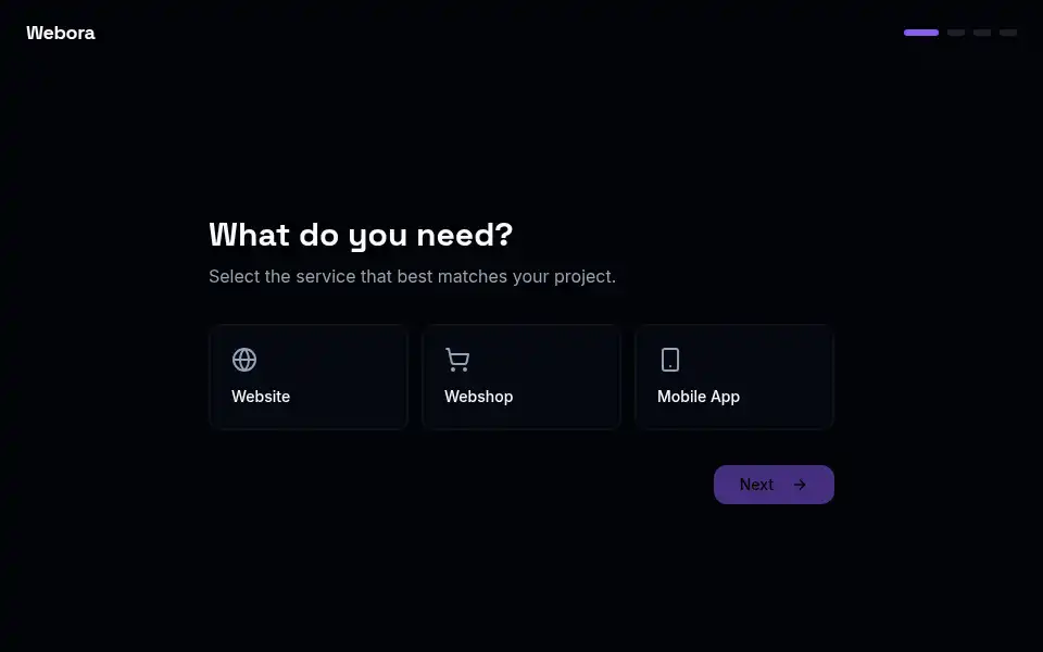 Screenshot of webora.nl
