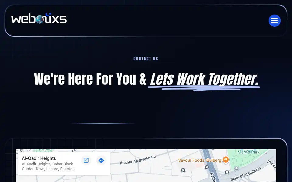 Screenshot of webotixs.com