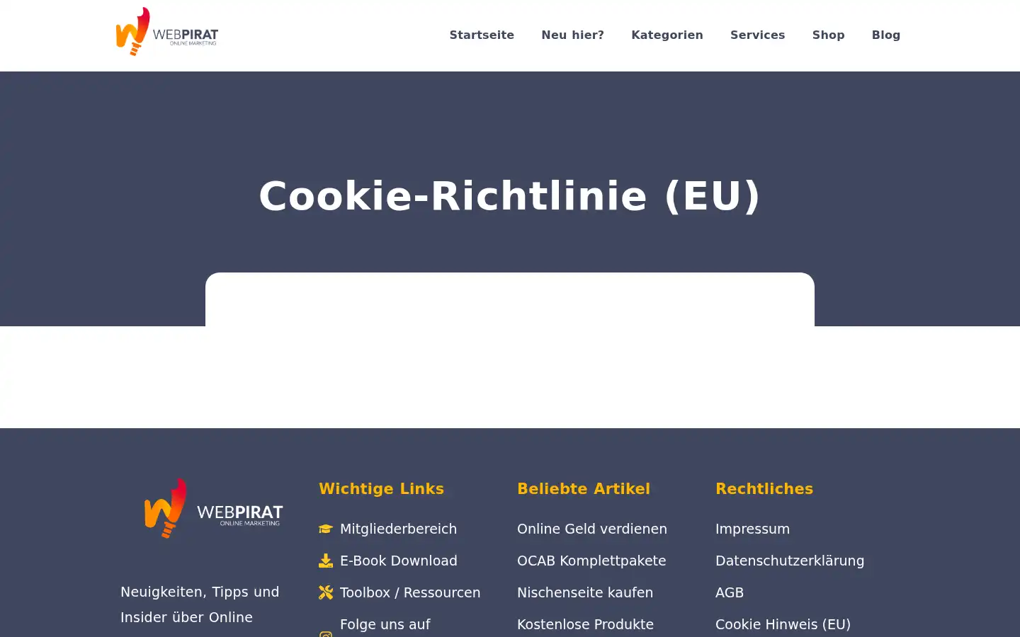Screenshot of webpirat.de