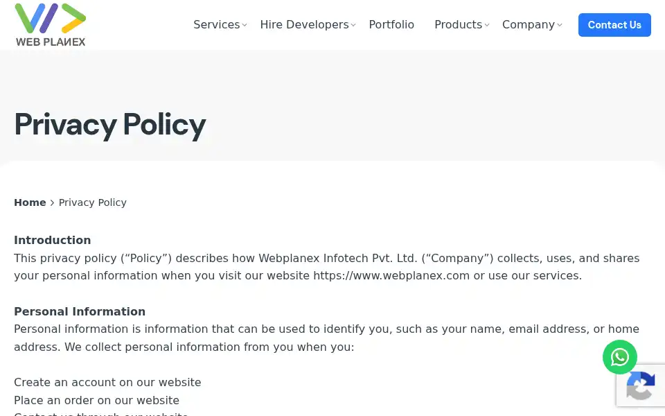 Screenshot of webplanex.com