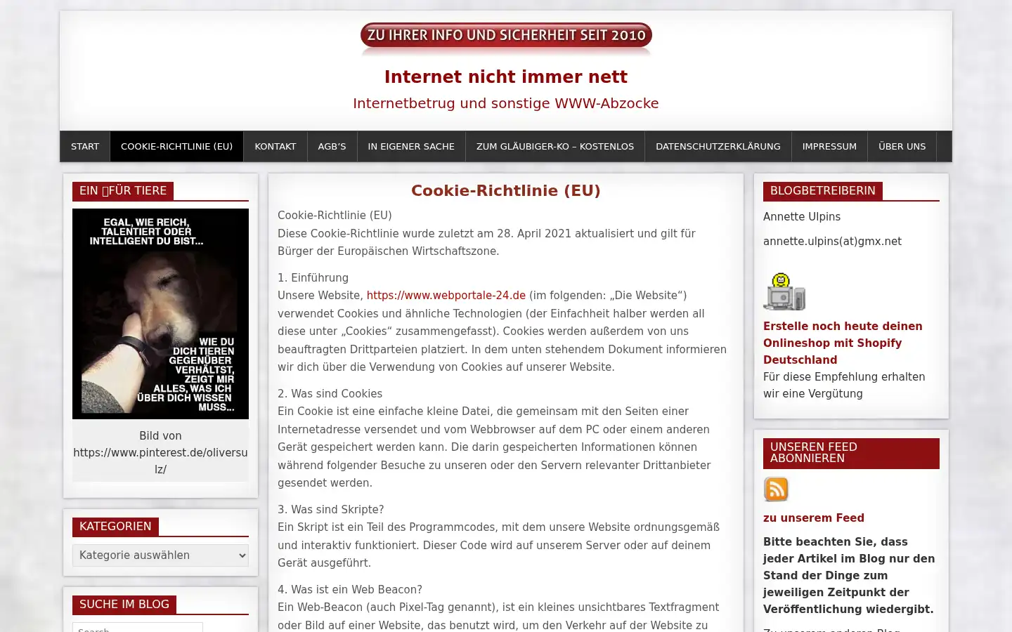 Screenshot of webportale-24.de