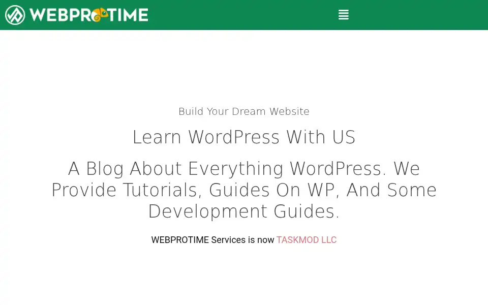 Screenshot of webprotime.com