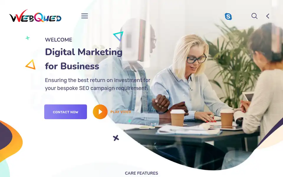 Screenshot of webqued.com