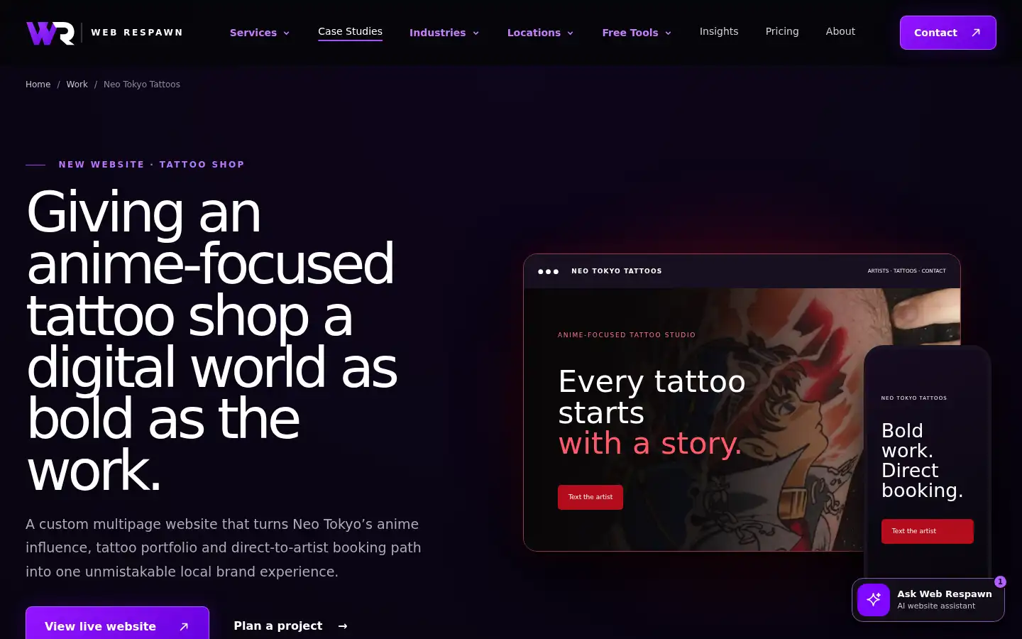 Screenshot of webrespawn.com