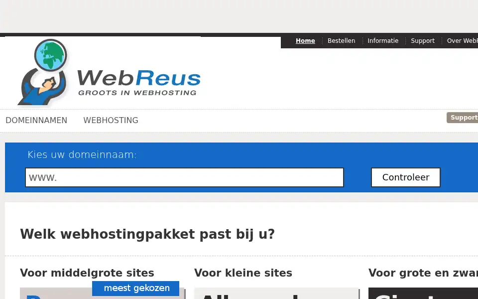 Screenshot of webreus.nl