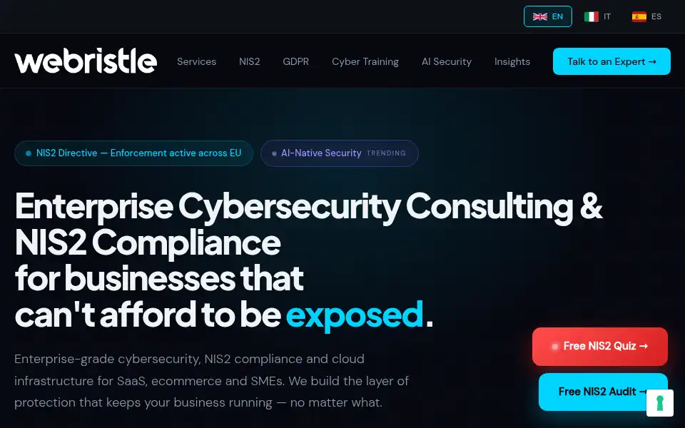 Screenshot of webristle.com