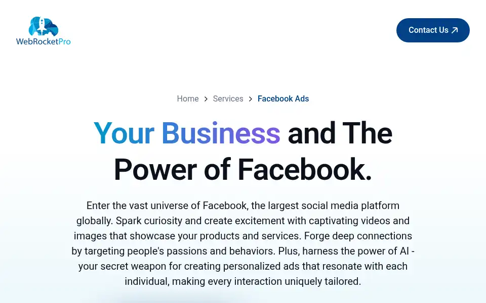 Screenshot of webrocketpro.com