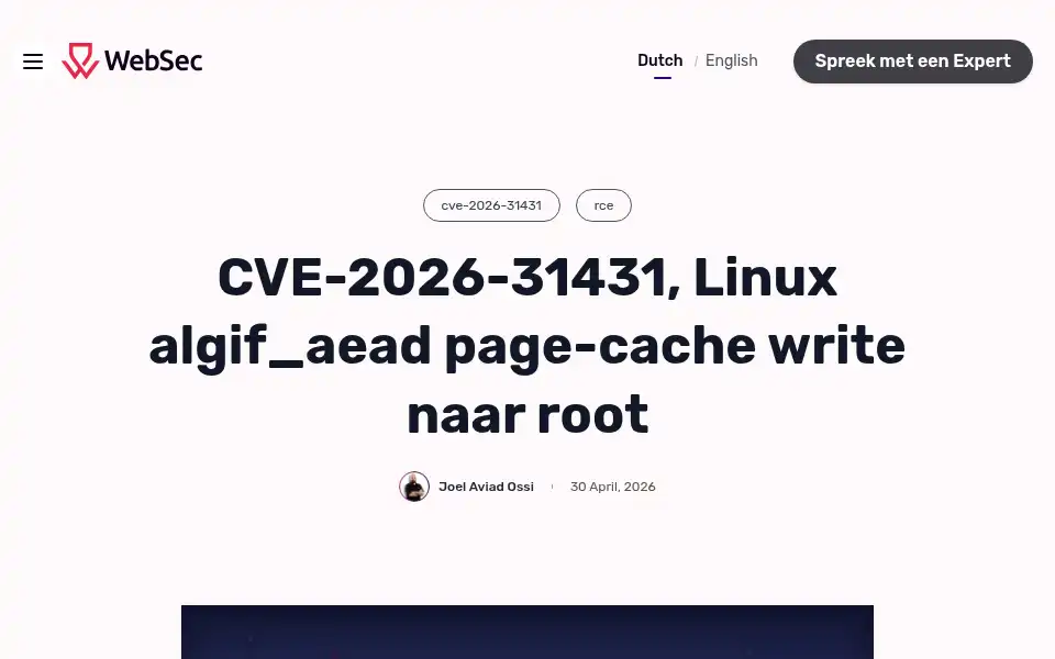 Screenshot of websec.nl