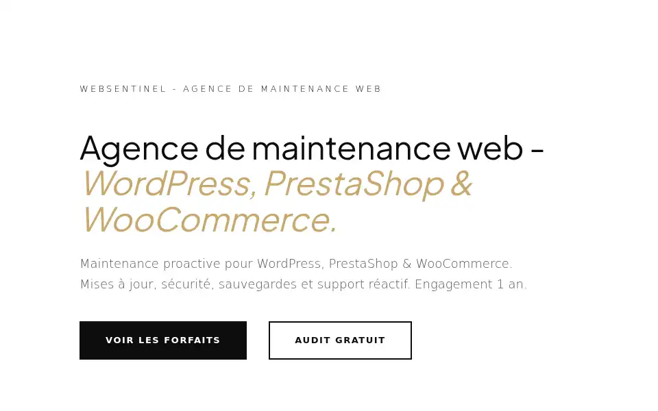 Screenshot of websentinel.fr