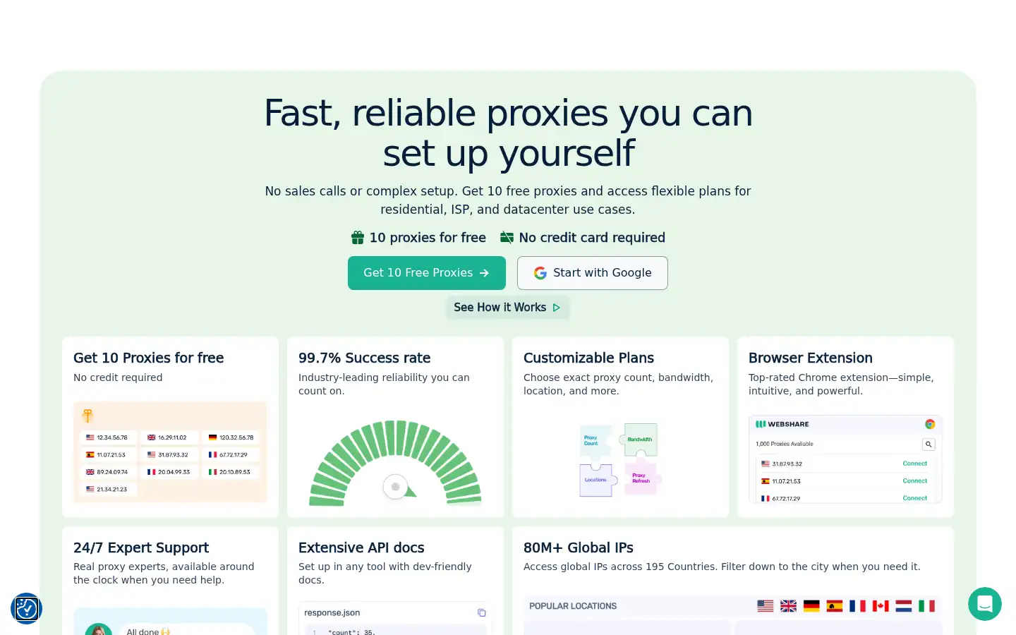 Screenshot of webshare.io
