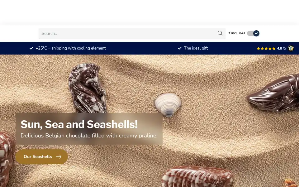 Screenshot of webshop.chocolates-sweets.be