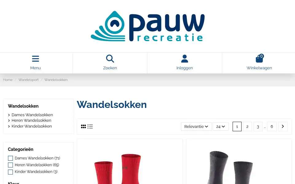 Screenshot of webshop.pauwrecreatie.nl