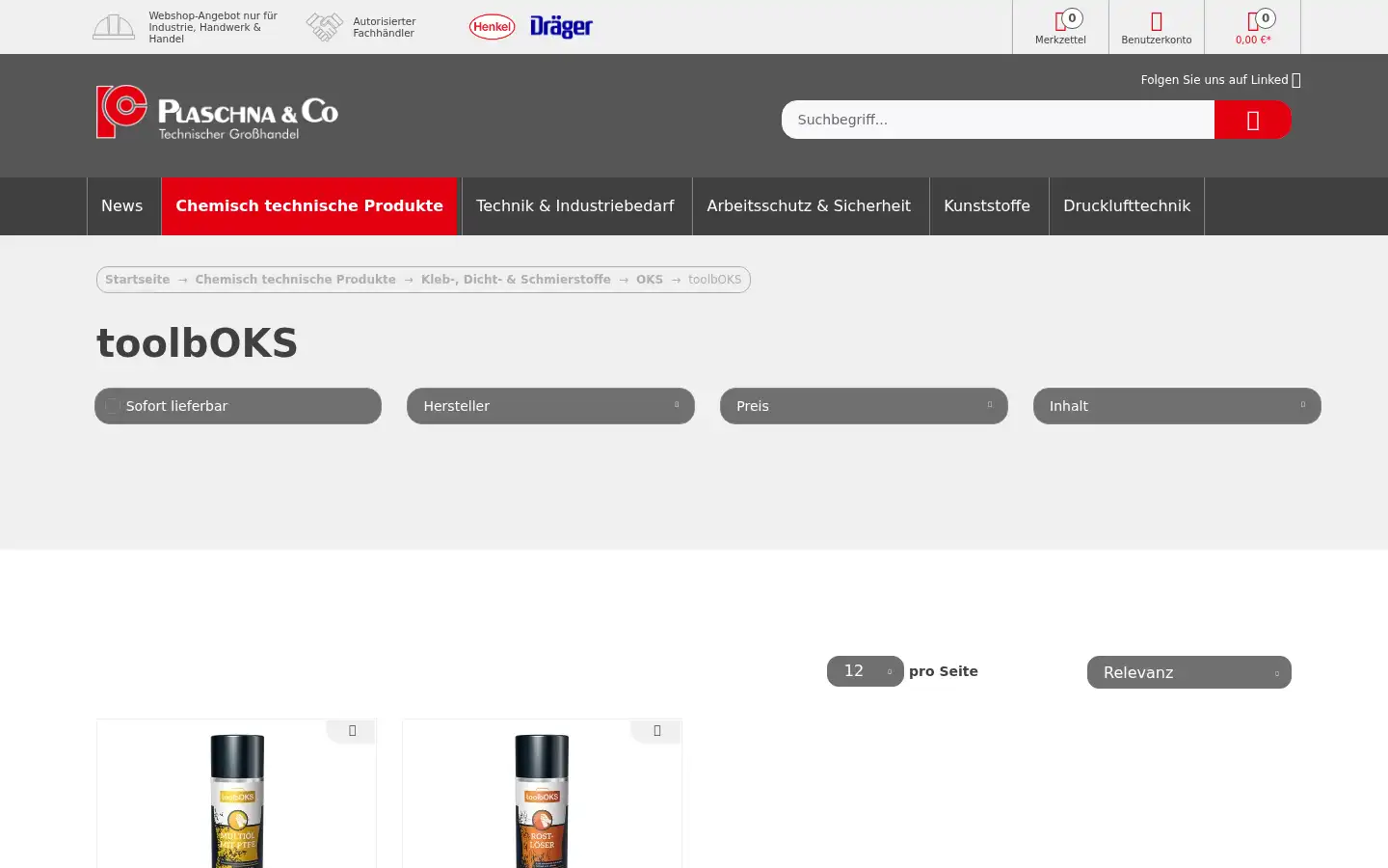 Screenshot of webshop.plaschna.de