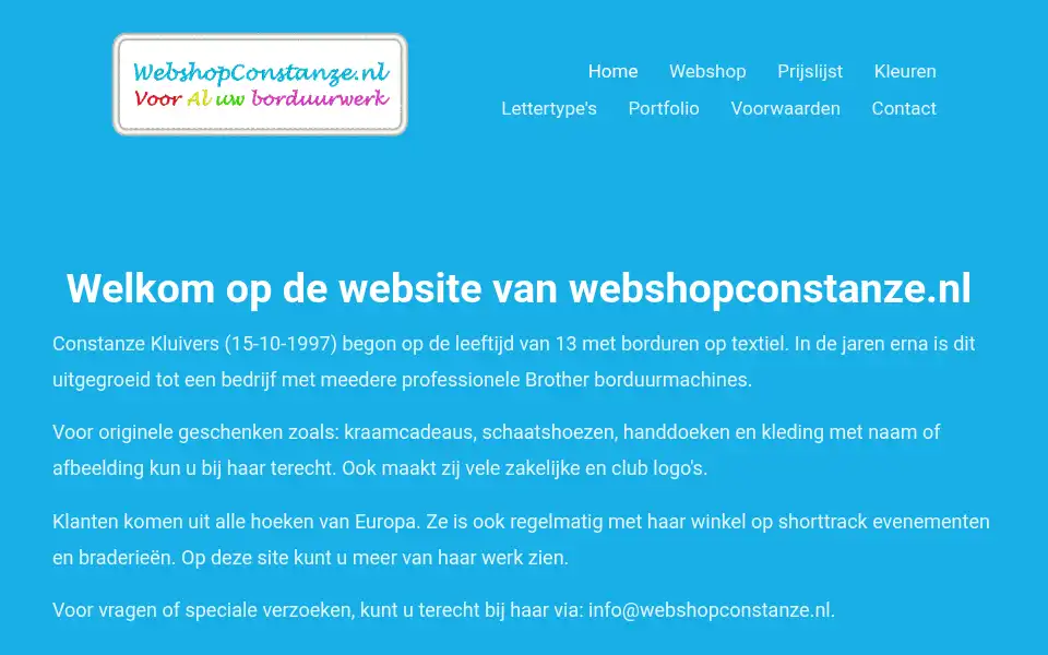 Screenshot of webshopconstanze.nl