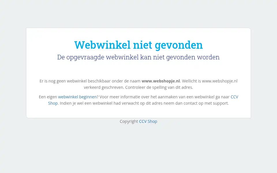 Screenshot of webshopje.nl