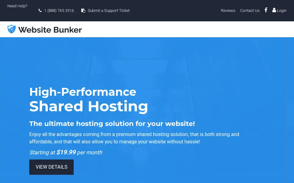 Screenshot of websitebunker.net