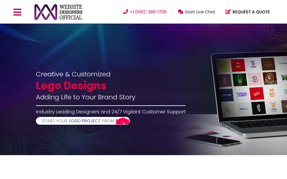 Screenshot of websitedesignersofficial.com