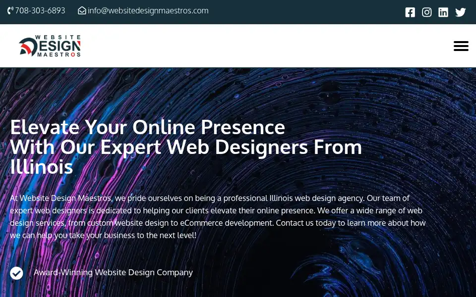 Screenshot of websitedesignmaestros.com