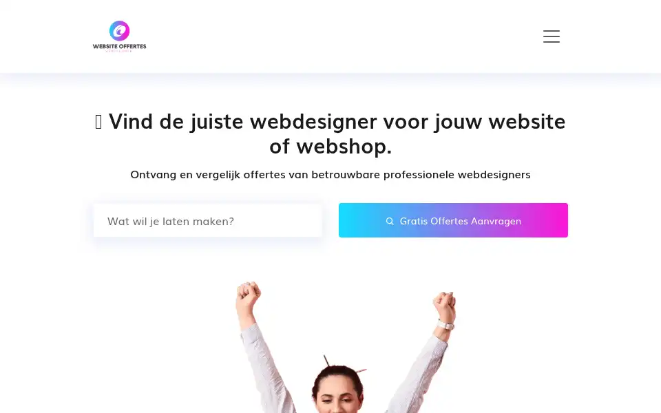 Screenshot of websiteoffertesvergelijken.nl