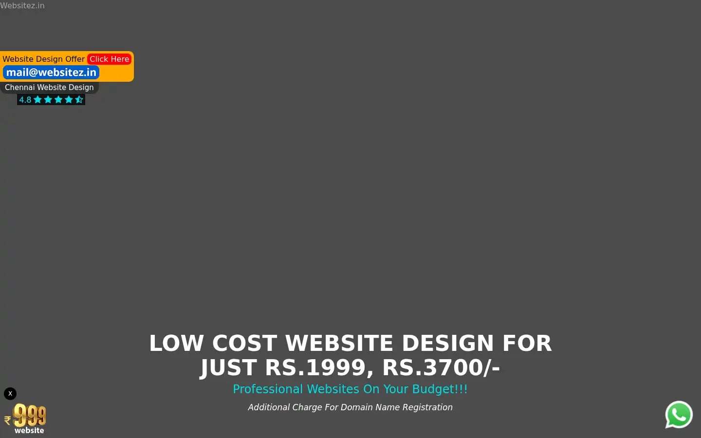 Screenshot of websitez.in