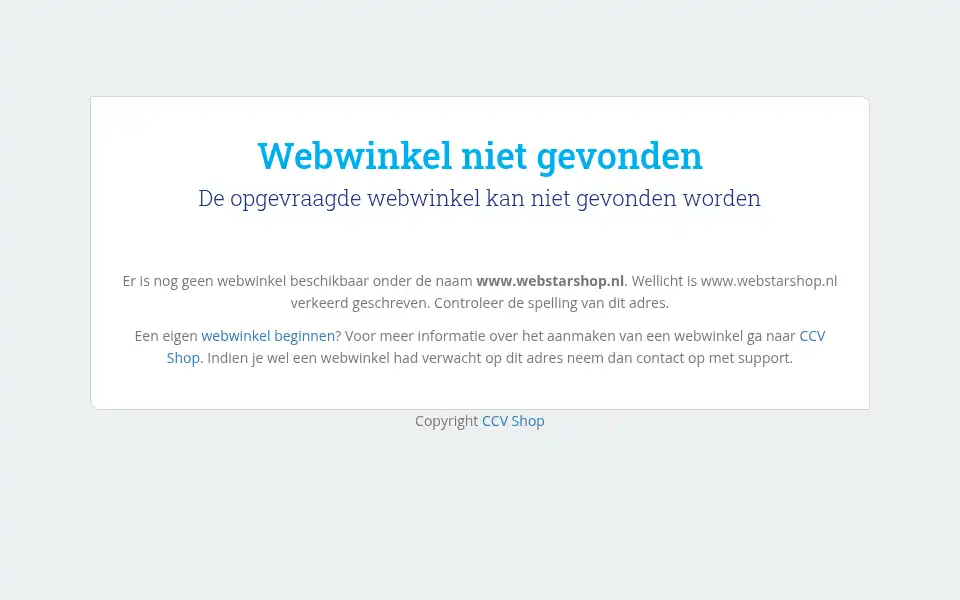 Screenshot of webstarshop.nl