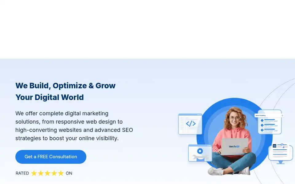 Screenshot of webtofix.com