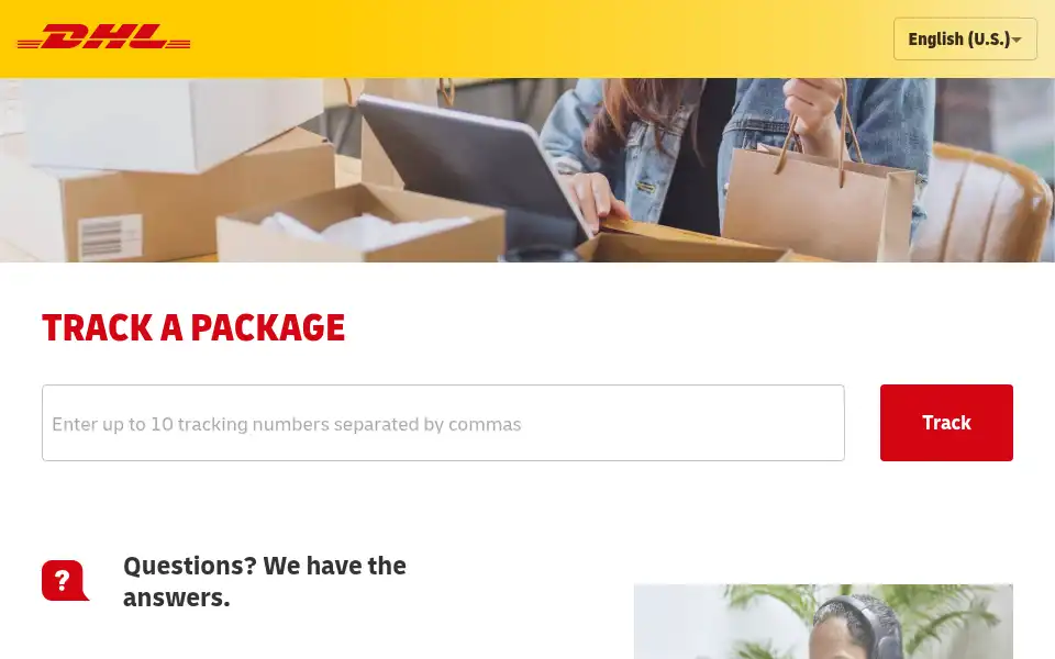 Screenshot of webtrack.dhlecs.com