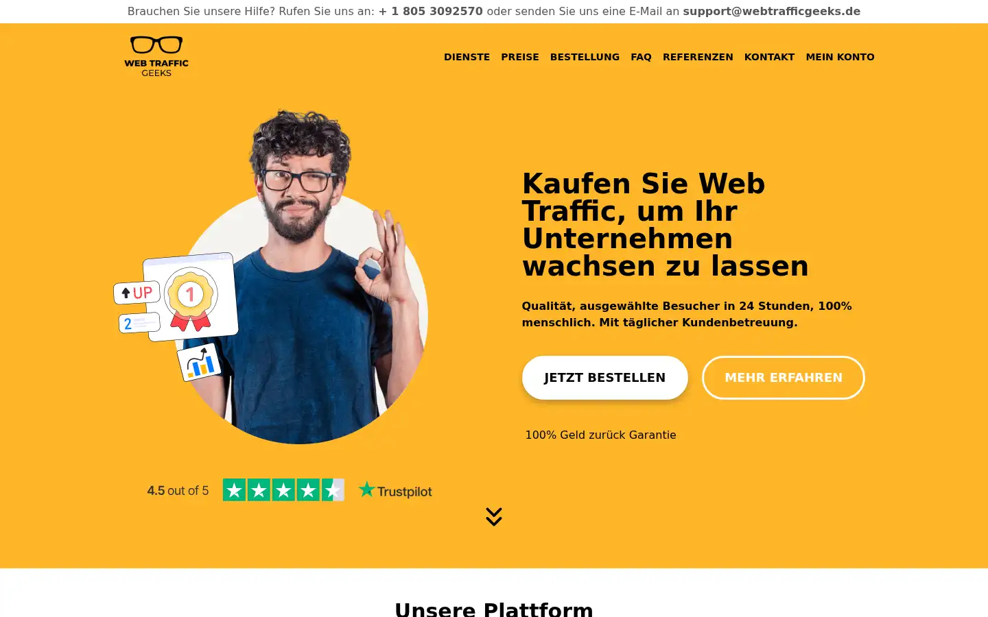 Screenshot of webtrafficgeeks.de