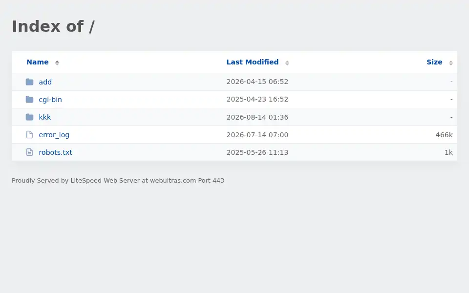 Screenshot of webultras.com