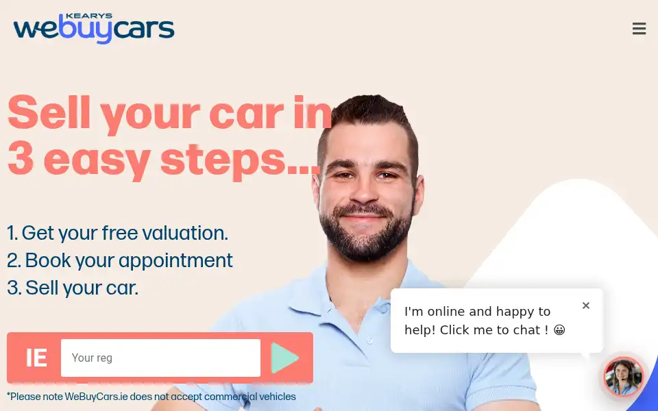 Screenshot of webuycars.ie