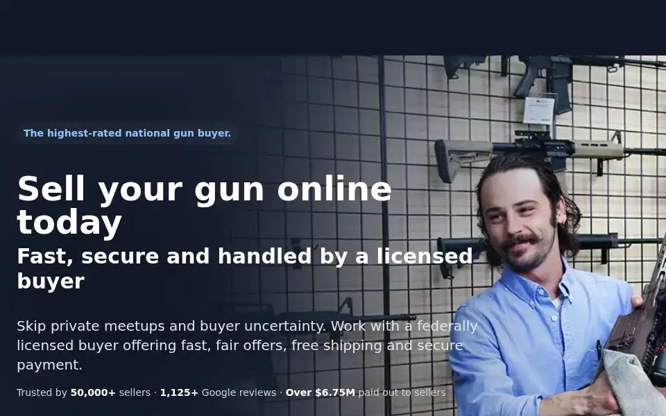 Screenshot of webuyguns.com
