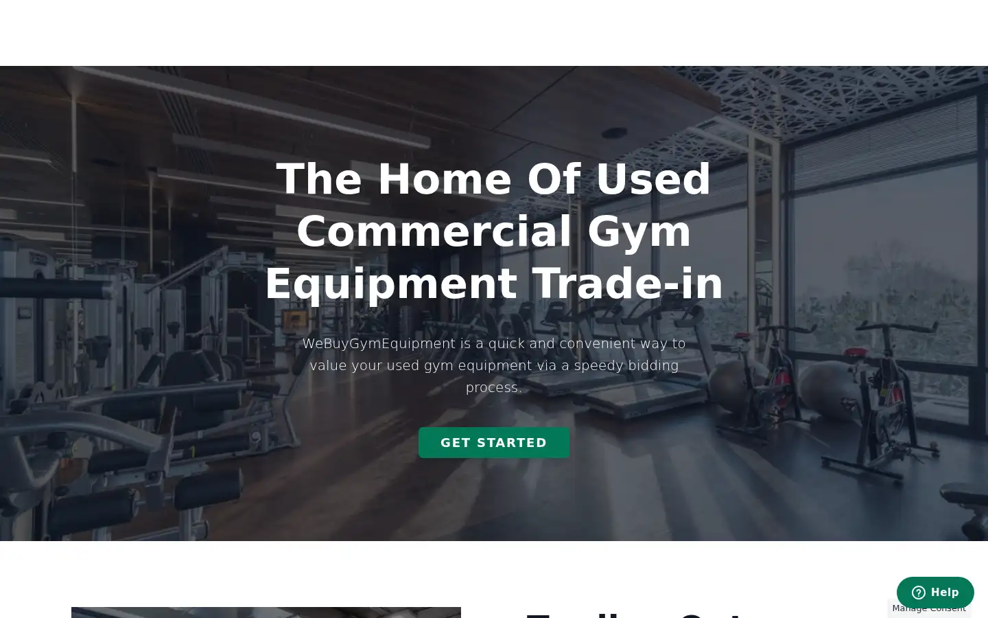 Screenshot of webuygymequipment.com