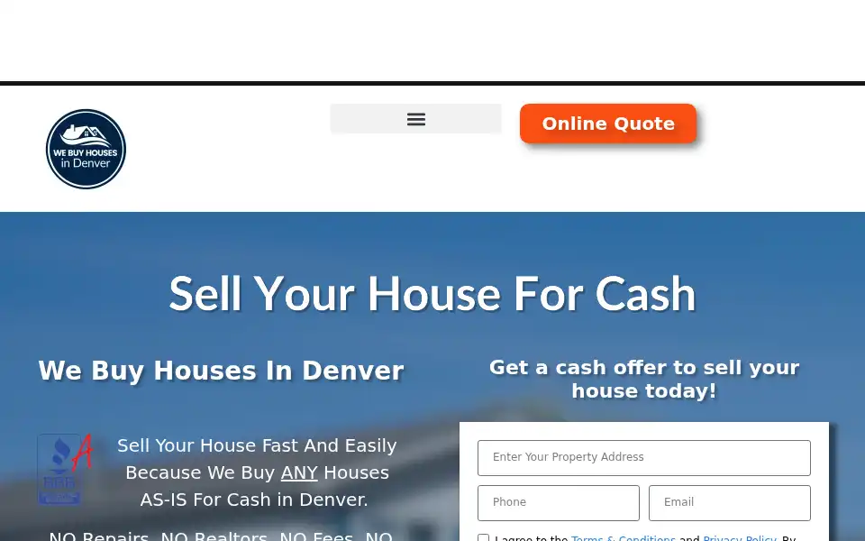 Screenshot of webuyhousesindenver.org