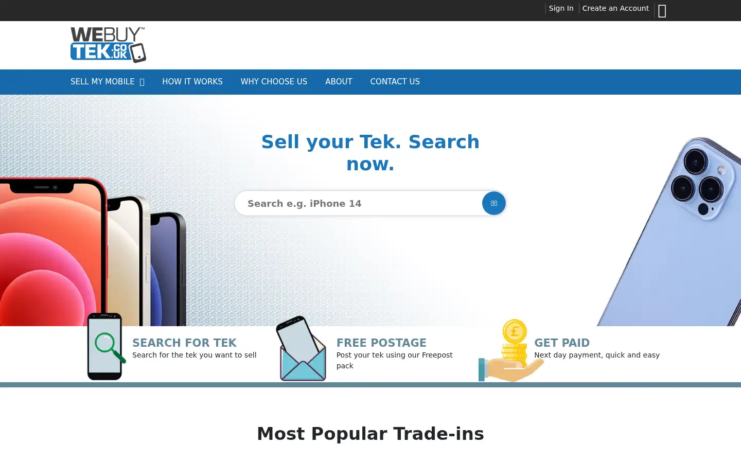 Screenshot of webuytek.co.uk