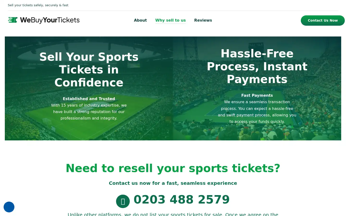 Screenshot of webuyyourtickets.com