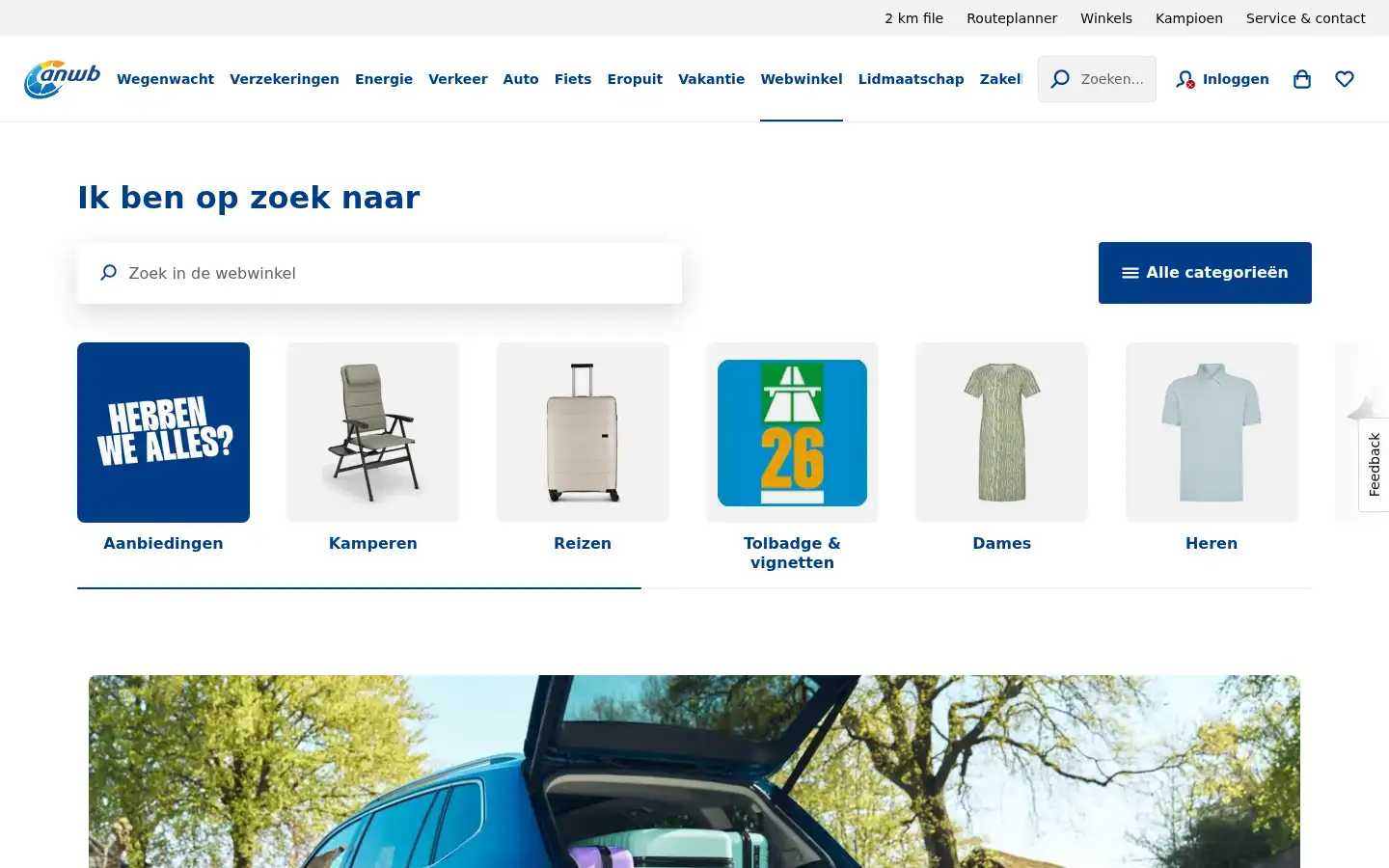 Screenshot of webwinkel.anwb.nl