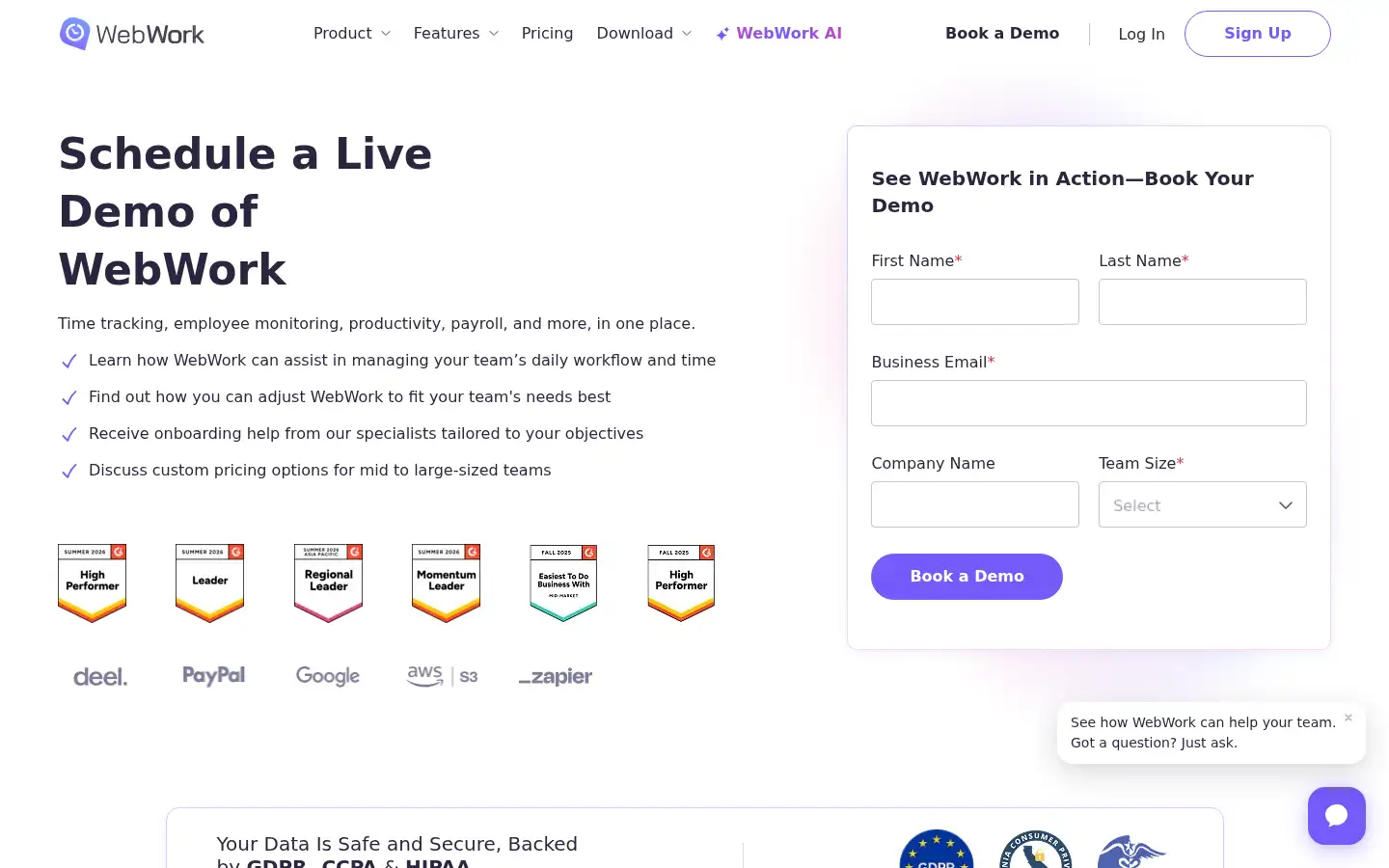 Screenshot of webwork-tracker.com