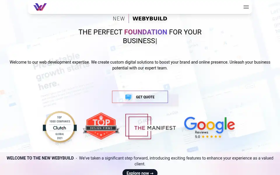 Screenshot of webybuild.com