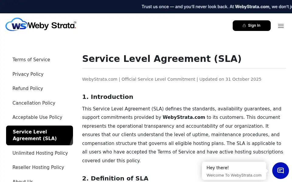 Screenshot of webystrata.com