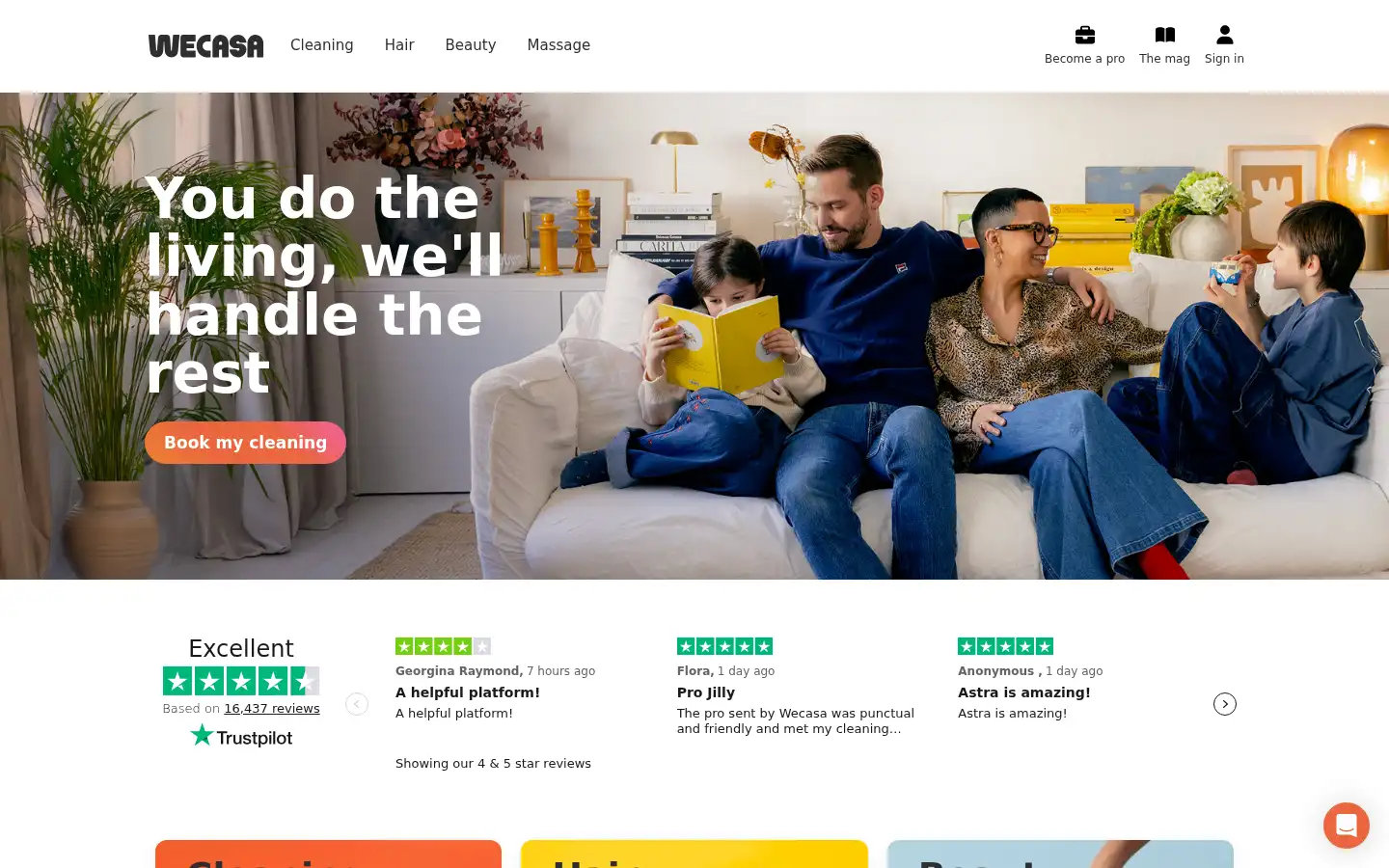 Screenshot of wecasa.co.uk