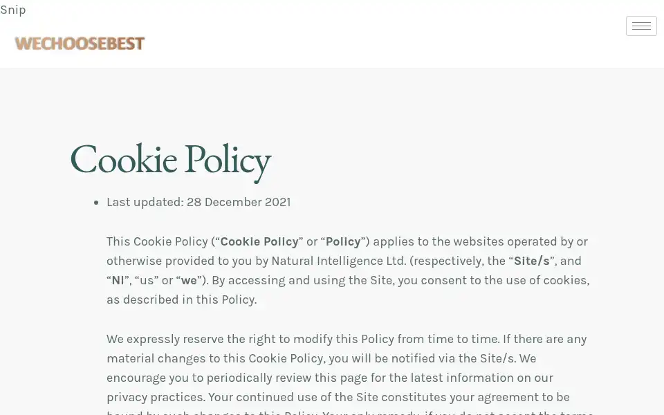 Screenshot of wechoosebest.com