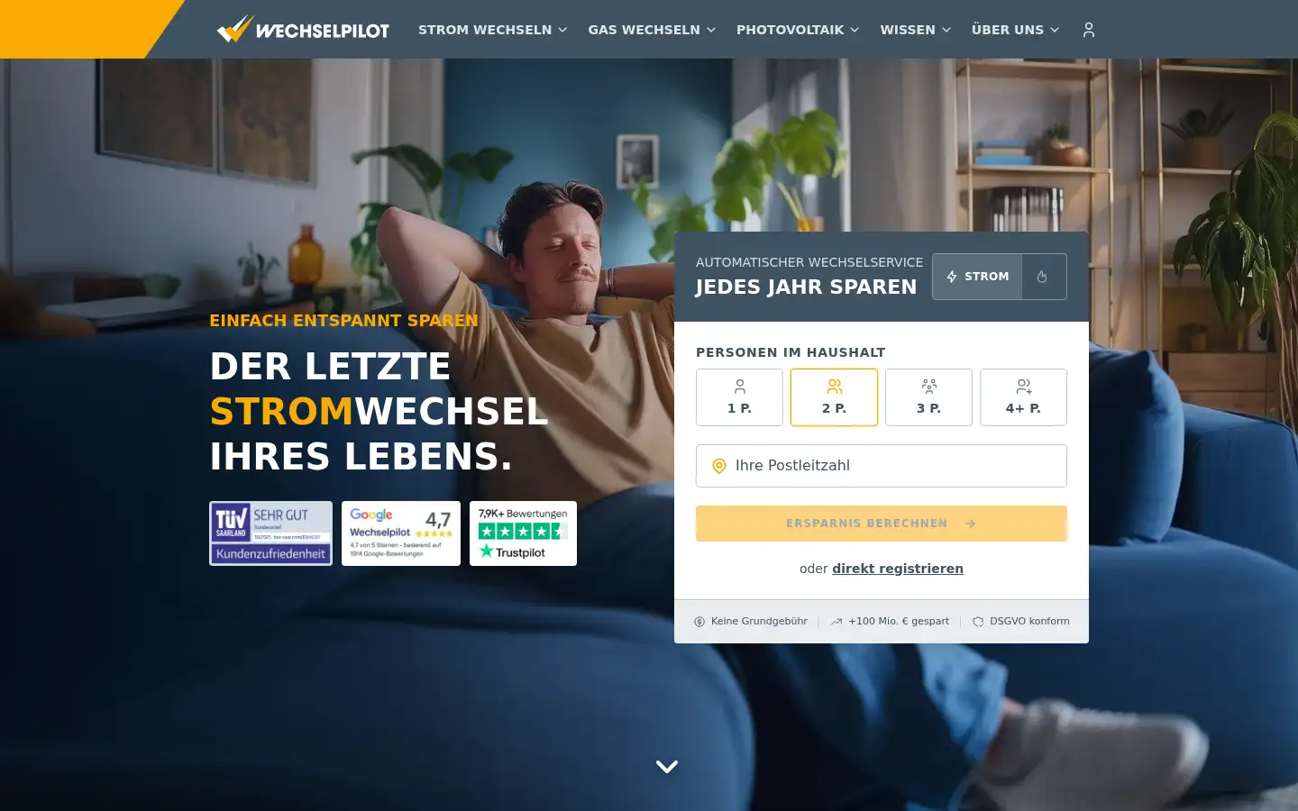 Screenshot of wechselpilot.com