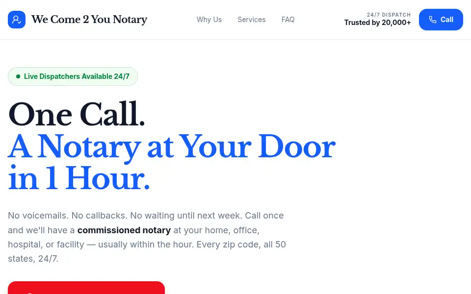 Screenshot of wecome2younotary.com