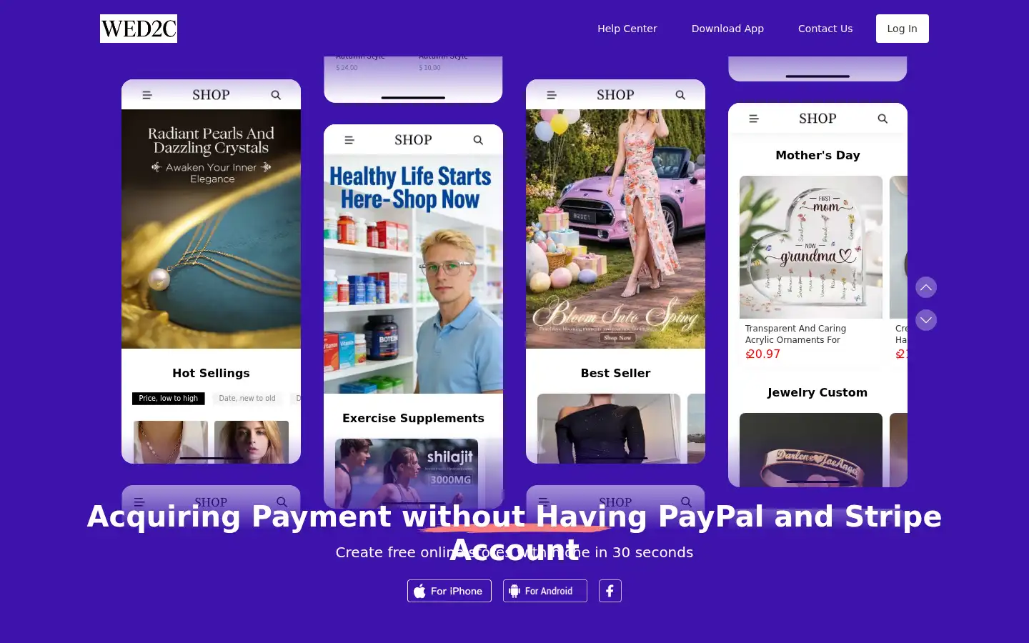 Screenshot of wed2c.com